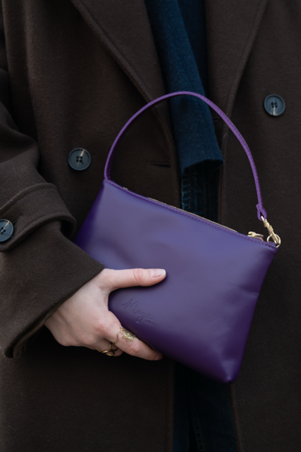 pochette Macaron melanzana